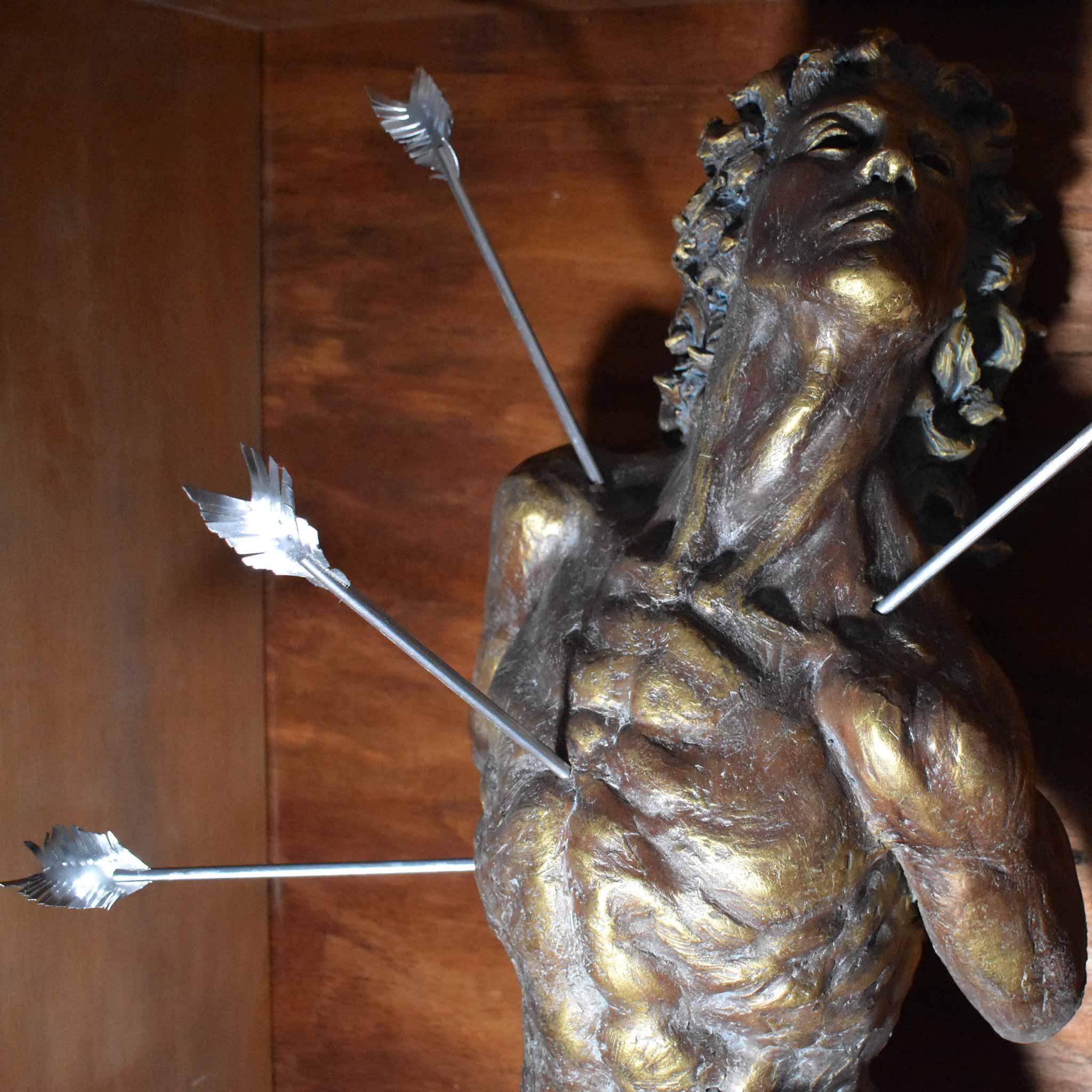 Sculpture - San Sebastian - bronzo - arte - Marigliano - Napoli - Nola - Pomgliano - Campania - opere - sculpt sculpture scultore Raffaele Del Giudice - anima artist's pieces chiesa santo - Giovanni