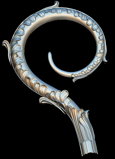 Pastorale con tecnologia castabile per fusioni in metallo (argento)